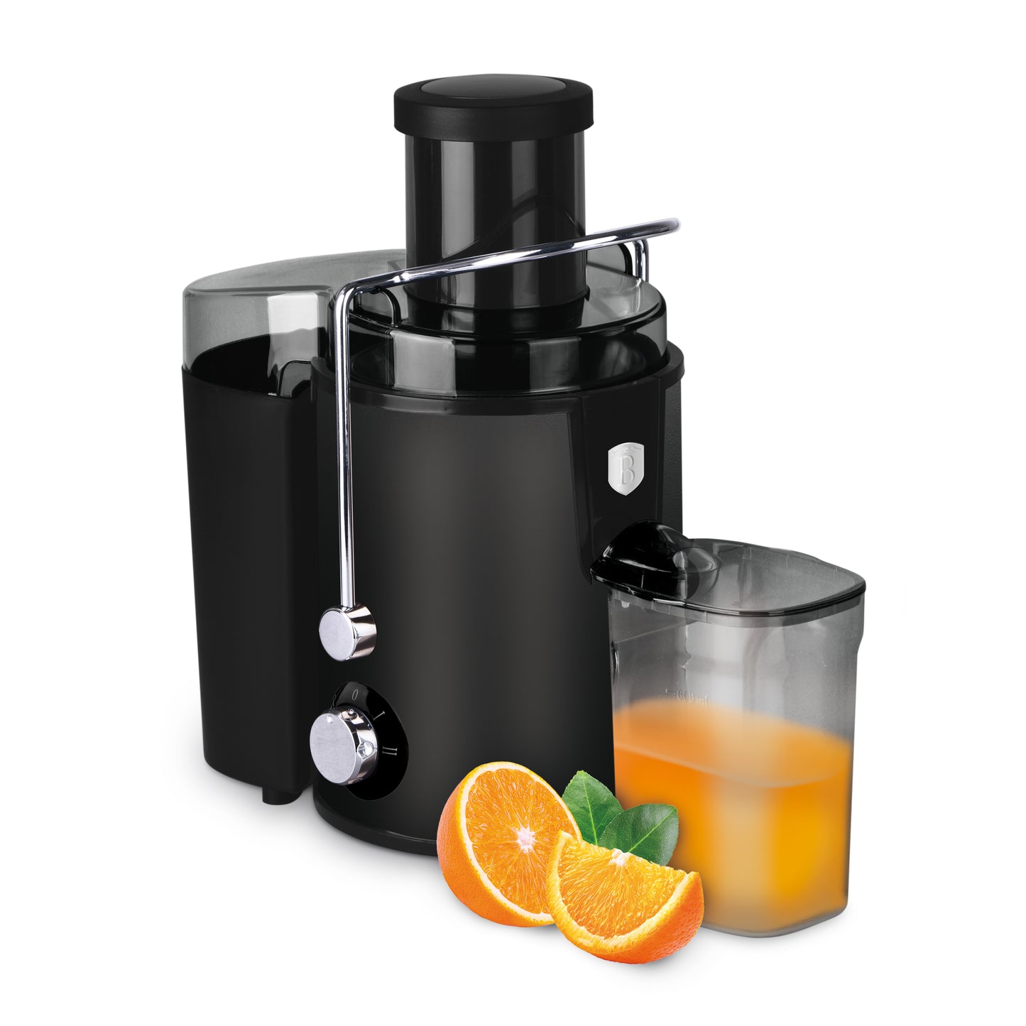 Juicer i rustfrit stål, sort